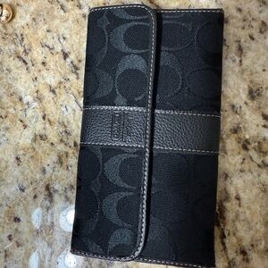 Coach Black Signature Wallet